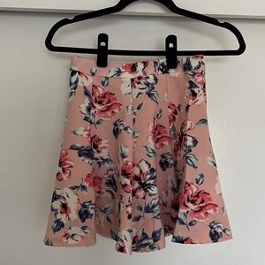 Lush Floral / Blush Mini Skirt - NWT